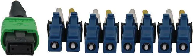 Alt view image 3 of 5 - Tripp Lite Single Mode Fiber Patch Cable, 9/125 OS2 MPO to 4x Switchable LC Duplex (F/M APC-UPC), 8 Fiber, Yellow, LSZH Jacket, 1 Meter / 3.3 Feet (N390X-01M-8L-AP)