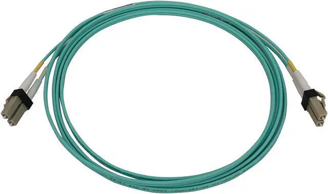 Alt view image 2 of 4 - Tripp Lite Switchable Fiber Cable, 400G Duplex Multimode 50/125 OM3 (LC Duplex-PC/LC Duplex-PC), Round LSZH Jacket, Aqua, 2 Meters / 6.6 Feet (N820X-02M)