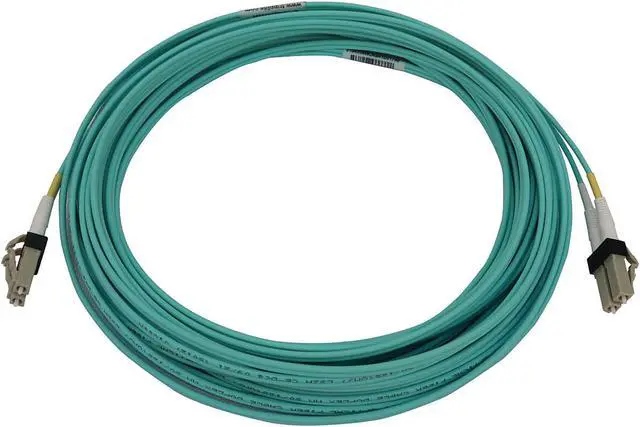 Alt view image 2 of 4 - Tripp Lite Switchable Fiber Cable, 400G Duplex Multimode 50/125 OM3 (LC Duplex-PC/LC Duplex-PC), Round LSZH Jacket, Aqua, 10 Meters / 32.8 Feet (N820X-10M)