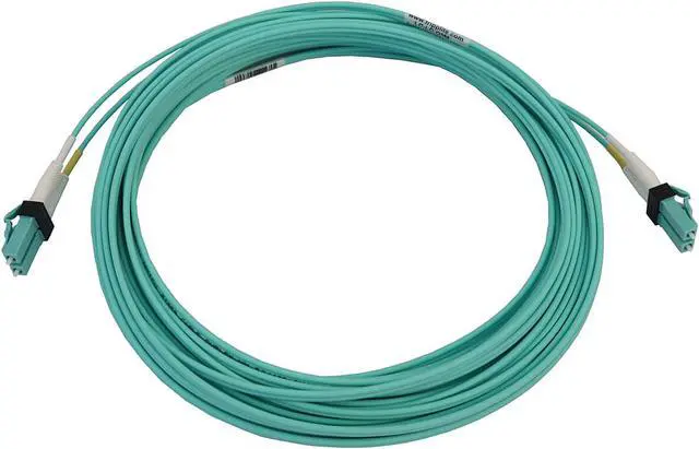 Alt view image 2 of 4 - Tripp Lite Switchable Fiber Cable, 400G Duplex Multimode 50/125 OM4 (LC Duplex-PC/LC Duplex-PC), Round LSZH Jacket, Aqua, 10 Meters / 32.8 Feet (N820X-10M-OM4)