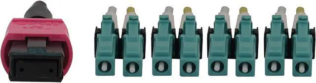 Alt view image 3 of 5 - Tripp Lite Multimode Fiber Patch Cable, 50/125 OM4 MPO to 4x Switchable LC (F/M), 12 Fiber, Magenta, LSZH Jacket, 3 Meters / 9.8 Feet (N845X-03M-8L-MG)