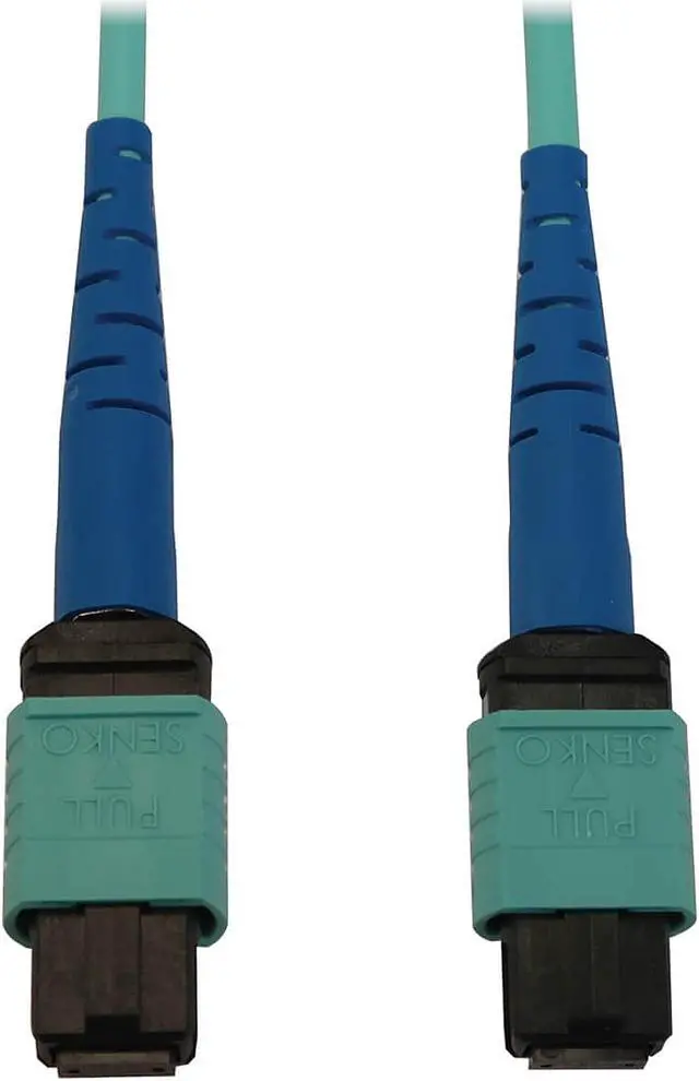 Main image of Tripp Lite Multimode Fiber Patch Cable, 50/125 OM3 MTP/MPO (F/F), 24 Fiber, 40/100/400GbE, LSZH Jacket, Aqua, 2 Meters / 6.6 Feet (N846B-02M-24-P)