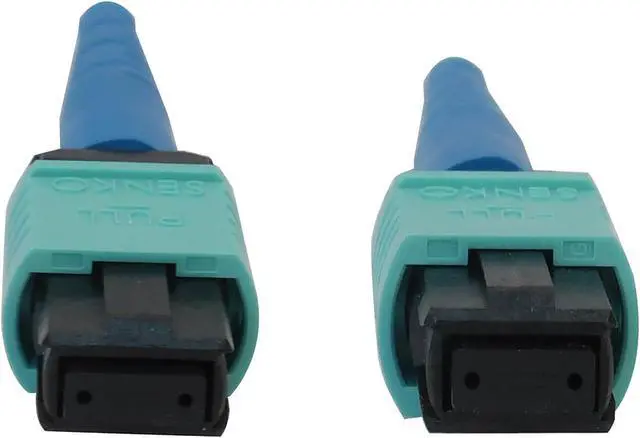 Alt view image 3 of 4 - Tripp Lite Multimode Fiber Patch Cable, 50/125 OM3 MTP/MPO (F/F), 24 Fiber, 40/100/400GbE, LSZH Jacket, Aqua, 5 Meters / 16.4 Feet (N846B-05M-24-P)