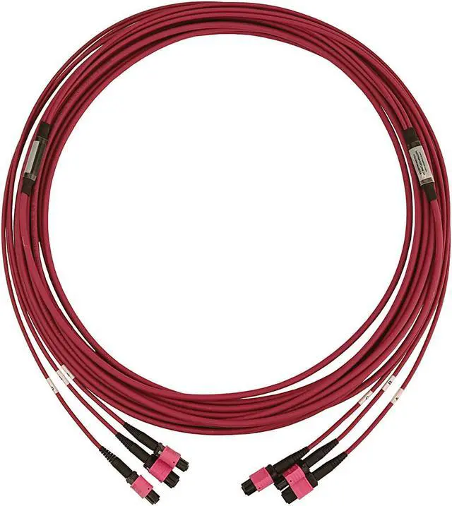 Alt view image 2 of 4 - Tripp Lite Multimode Fiber Optic Cable, 50/125 OM4 MTP/MPO (3xF/3xF), 24-Strand, 40/100/400GbE, LSZH Jacket, Magenta, 10 Meters / 32.8 Feet (N858B-10M-3X8MG)