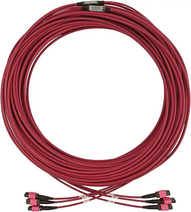 Alt view image 2 of 4 - Tripp Lite Multimode Fiber Optic Cable, 50/125 OM4 MTP/MPO (3xF/3xF), 24-Strand, 40/100/400GbE, LSZH Jacket, Magenta, 45 Meters / 147.6 Feet (N858B-45M-3X8MG)