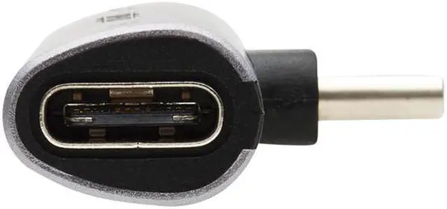 Alt view image 7 of 8 - Tripp Lite USB-C to 3.5 mm Headphone Jack Adapter for Hi-Res Stereo Audio - PD 3.0 and QC 2.0 Charging, Silver (U437-001-C-V2)