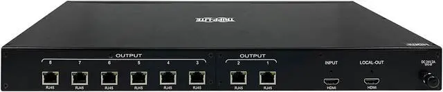 Alt view image 4 of 5 - Tripp Lite B127A-008-BH 8-Port HDMI over Cat6 Splitter - 4K 60 Hz, HDR, 4:4:4, PoC, HDCP 2.2, 230 ft. (70.1 m), TAA