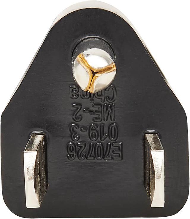 Alt view image 7 of 7 - Tripp Lite Model P024-001-2 Extension Cord Y Splitter, NEMA 5-15P to 2x NEMA 5-15R - Heavy Duty, 15A, 120V, 14 AWG, 1 ft. (0.3 m), Black