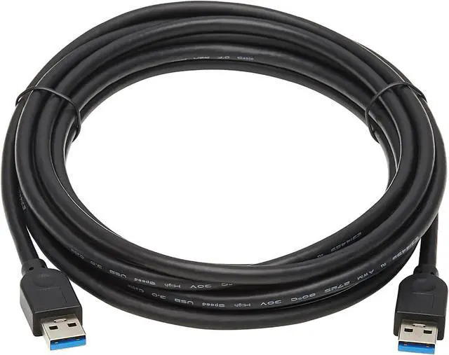 Alt view image 2 of 4 - Tripp Lite U325-010 USB 3.0 SuperSpeed A to A Cable for Tripp Lite USB 3.0 All-in-One Keystone/Panel Mount Couplers (M/M), Black, 10 ft. (3 m)