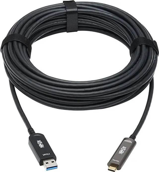 Alt view image 2 of 7 - Tripp Lite Long Distance USB-A to USB-C Cable - 32.8ft/10Meters, 10 Gbps Data, Fiber Active Cable, Backward Compatible USB 3.2 Gen 2, Male-to-Male