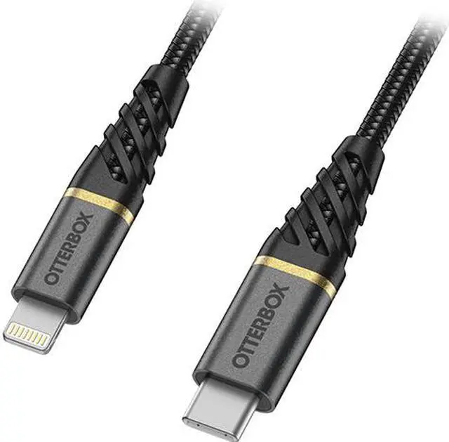 Main image of OtterBox 78-52655 2m Lightning to USB-C Fast Charge Cable, Black (78-52655)