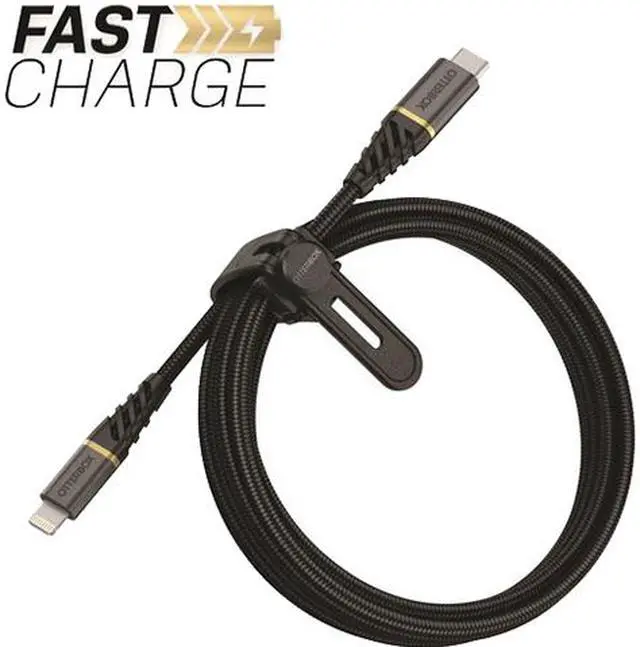 Alt view image 3 of 3 - OtterBox 78-52655 2m Lightning to USB-C Fast Charge Cable, Black (78-52655)