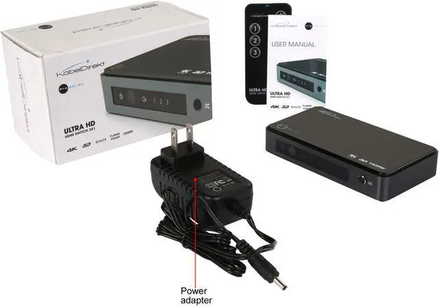 Alt view image 7 of 7 - KabelDirekt 4K Ultra HD High Speed HDMI Switch 3in / 1out (1080p 4K UltraHD 3D)