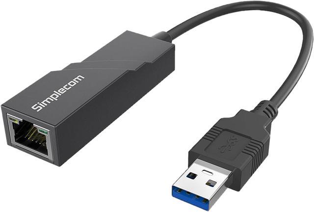 Adaptateur USB 3.0 au câble Ethernet Gigabit LAN / RJ45 -3 ports USB 3.0
