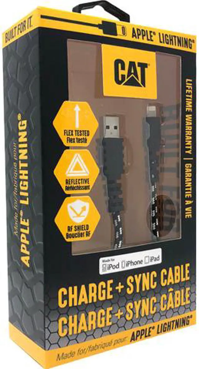 Main image of CAT CAT-USB-ACL Black / White Certified Lightning to USB 10ft. Charge/Sync Cable