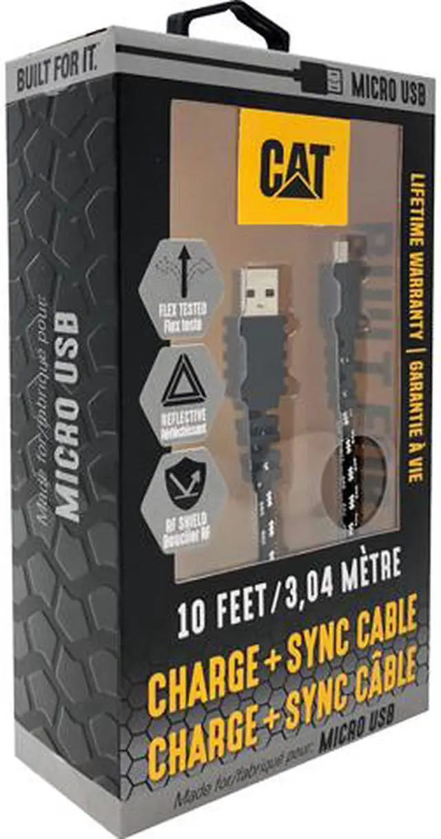 Main image of CAT CAT-USB-M Black & White Micro USB to USB Charge/Sync Cable