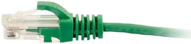 Alt view image 2 of 3 - C2G 01162 Cat6 Slim Cable - Snagless Unshielded Slim Ethernet Network Patch Cable, Green (5 Feet, 1.52 Meters)