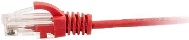 Alt view image 2 of 2 - C2G 01165 Cat6 Slim Cable - Snagless Unshielded Slim Ethernet Network Patch Cable, Red (1 Feet, 0.30 Meters)