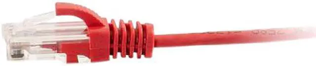 Alt view image 2 of 3 - C2G 01167 Cat6 Slim Cable - Snagless Unshielded Slim Ethernet Network Patch Cable, Red (5 Feet, 1.52 Meters)