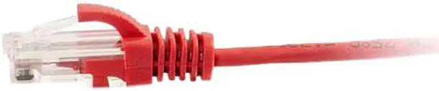 Alt view image 2 of 3 - C2G 01169 Cat6 Slim Cable - Snagless Unshielded Slim Ethernet Network Patch Cable, Red (10 Feet, 3.04 Meters)