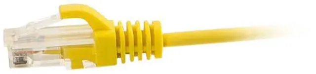 Alt view image 2 of 3 - C2G 01173 Cat6 Slim Cable - Snagless Unshielded Slim Ethernet Network Patch Cable, Yellow (7 Feet, 2.13 Meters)