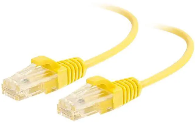 Main image of C2G 01173 Cat6 Slim Cable - Snagless Unshielded Slim Ethernet Network Patch Cable, Yellow (7 Feet, 2.13 Meters)