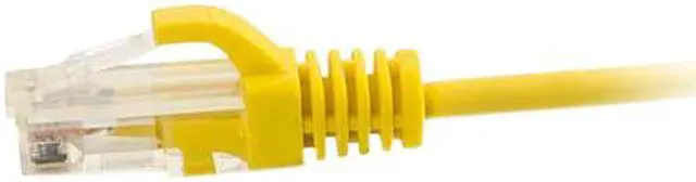 Alt view image 2 of 3 - C2G 01174 Cat6 Slim Cable - Snagless Unshielded Slim Ethernet Network Patch Cable, Yellow (10 Feet, 3.04 Meters)