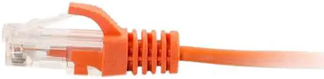 Alt view image 2 of 3 - C2G 01178 Cat6 Slim Cable - Snagless Unshielded Slim Ethernet Network Patch Cable, Orange (7 Feet, 2.13 Meters)