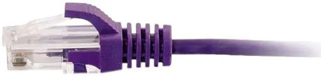 Alt view image 2 of 2 - C2G 01184 Cat6 Slim Cable - Snagless Unshielded Slim Ethernet Network Patch Cable, Purple (10 Feet, 3.04 Meters)
