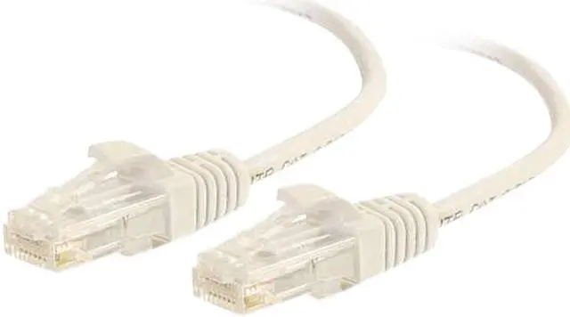 Main image of C2G 01185 Cat6 Slim Cable - Snagless Unshielded Slim Ethernet Network Patch Cable, White (1 Feet, 0.30 Meters)
