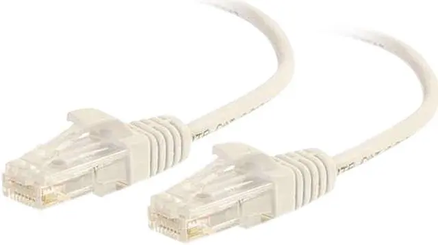 Main image of C2G 01189 Cat6 Slim Cable - Snagless Unshielded Slim Ethernet Network Patch Cable, White (10 Feet, 3.04 Meters)