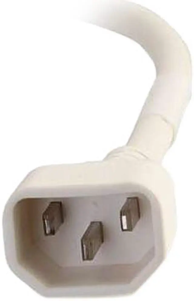 Alt view image 2 of 3 - C2G 17557 14 AWG Power Cord - C14 to C13, White (6 Feet, 1.82 Meters)