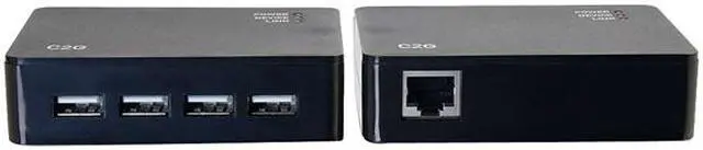 Alt view image 3 of 7 - C2G 54285 4-Port USB 2.0 Over Cat5/Cat6 Extender - Up To 150 Feet