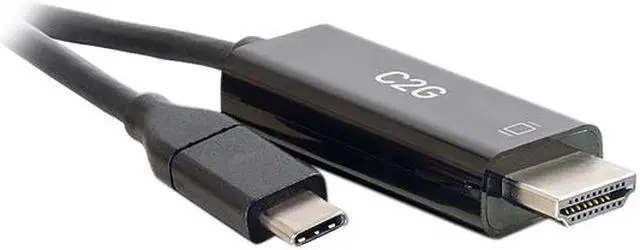 Alt view image 2 of 3 - C2G 26888 USB-C to 4K UHD HDMI (60Hz) Audio/Video Adapter Cable, Black (3 Feet, 0.91 Meters)