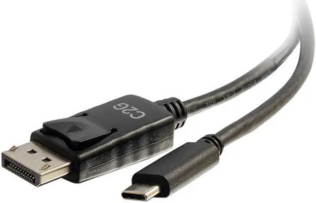Main image of C2G 26902 USB-C to DisplayPort Adapter Cable 4K 30Hz, Black (6 Feet, 1.82 Meters)