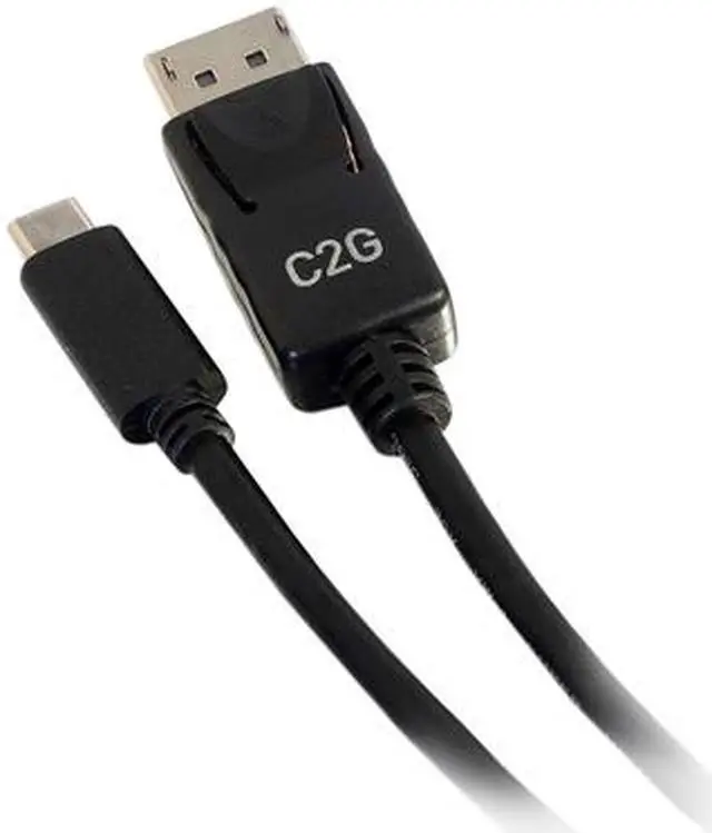 Alt view image 2 of 5 - C2G 26902 USB-C to DisplayPort Adapter Cable 4K 30Hz, Black (6 Feet, 1.82 Meters)