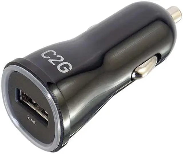 Alt view image 3 of 3 - C2G 21068 1-Port USB Car Charger, 2.4A Output