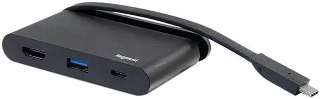 Alt view image 3 of 5 - C2G 26915 USB-C to HDMI Adapter with USB-A and Power Delivery, Black