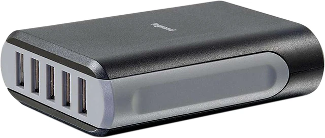 Alt view image 3 of 4 - C2G 20278 5-Port USB Wall Charger - AC to USB Adapter, 5V 8A Output, Black