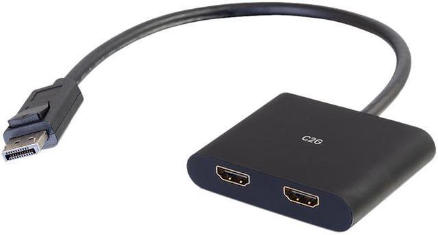 C2G 54293 DisplayPort to HDMI Monitor Splitter - 2 Port 4K HDMI MST Hub USB  Powered