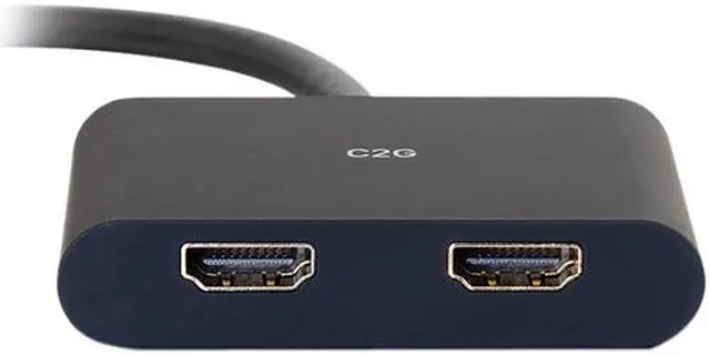 Alt view image 2 of 4 - C2G 54293 DisplayPort to HDMI Monitor Splitter - 2 Port 4K HDMI MST Hub USB Powered