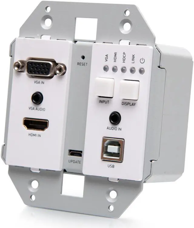 C2G C2G31012 HDMI HDBaseT + VGA, 3.5mm, and USB-B to A over Cat ...