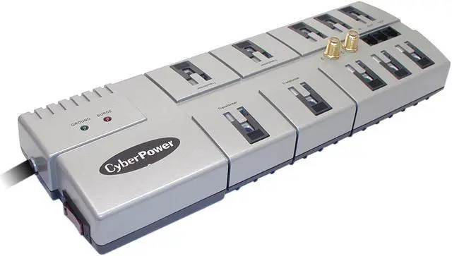 Main image of CyberPower 1080 8' 10 Outlets 3600 Joules Surge Protector