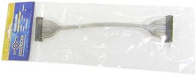 Main image of VANTEC 10" Clear/Silver Floppy drive round cable, Booted, 2-Connector Model CBL-FDD10-CS*2
