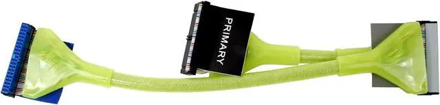 Alt view image 2 of 3 - Link Depot 18" ATA133 UV Cable 3-Connector Model UV-ATA18-YE-3