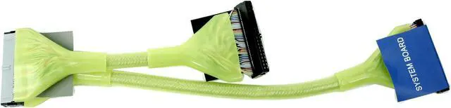 Main image of Link Depot 18" ATA133 UV Cable 3-Connector Model UV-ATA18-YE-3