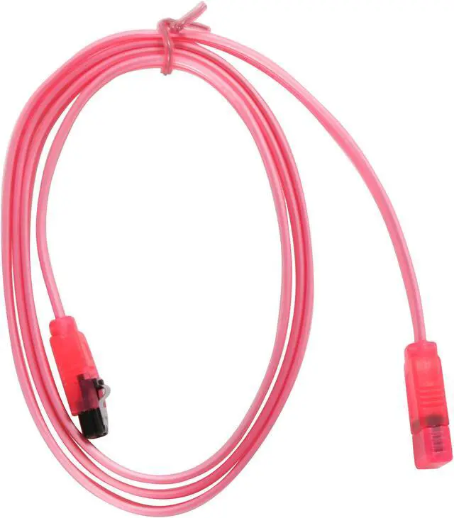Alt view image 2 of 3 - Link Depot SATA-L1.0-UVR 3.25 ft. UV Red Latch Serial ATA Cable