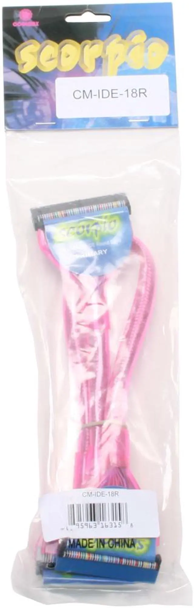 Alt view image 2 of 2 - COOLMAX 18" Ultra ATA-133 IDE 3H Round Cable Transparent Model CM-ATA133-2-Pink 18"