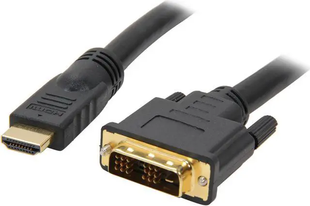 Main image of AMC HDM-DVI25 25FT 25 ft. Black 24awg Premium Gold Series 1080p rated HDMI/DVI Cable - OEM