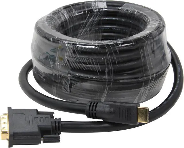 Alt view image 2 of 3 - AMC HDM-DVI25 25FT 25 ft. Black 24awg Premium Gold Series 1080p rated HDMI/DVI Cable - OEM